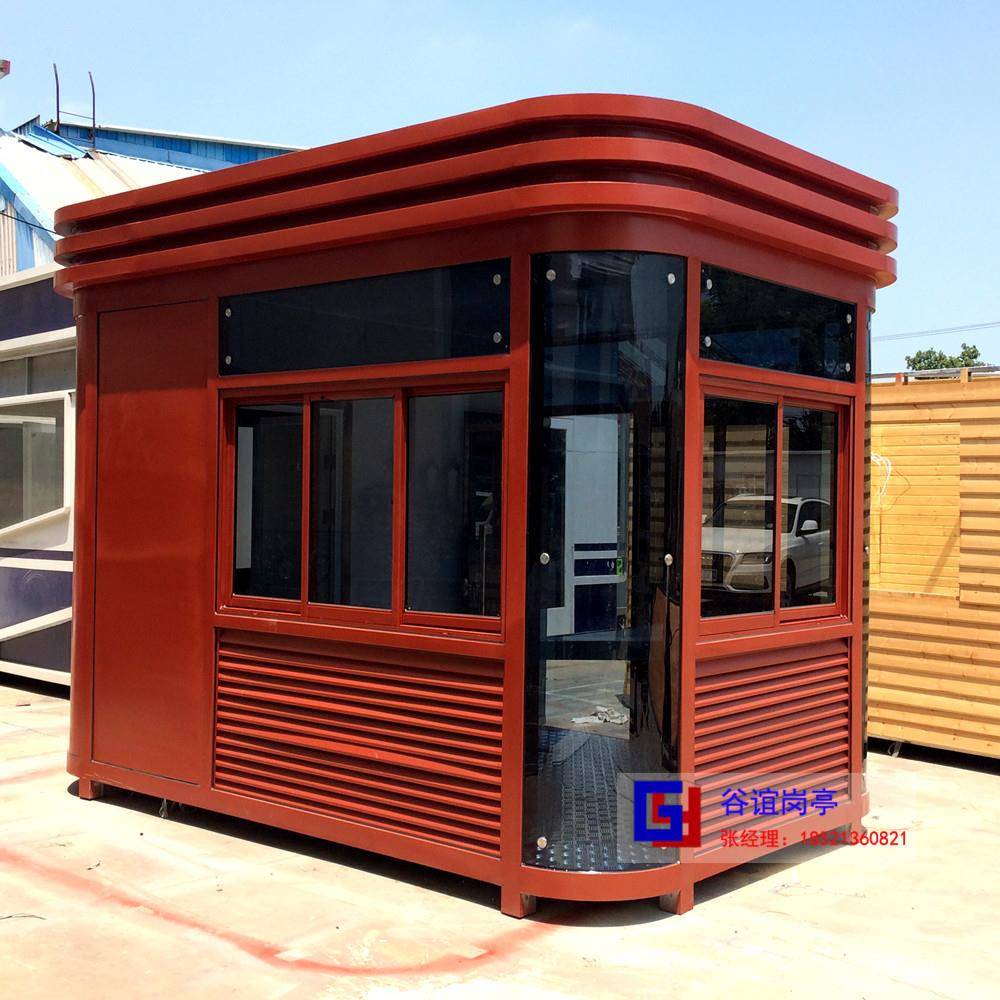 钢结构岗亭工厂保安岗亭厂家简答大方的钢结构保安亭