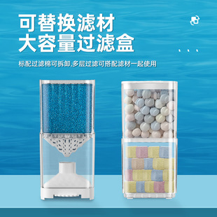 鱼缸吸粪过滤器全自动款硝化培菌鱼马桶粪便分离器过滤增氧多合一