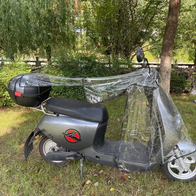 电动车挡风被防雨罩夏季防晒防水车衣加厚透明电瓶车斗篷四季通用