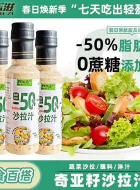 梦乐滋奇亚籽沙拉汁250g0蔗糖沙拉汁沙拉酱拌蔬菜沙拉轻食水果沙