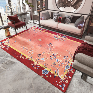 本意新中式国风客厅地毯家用卧室A床边毯古风茶几毯禅意室满铺定