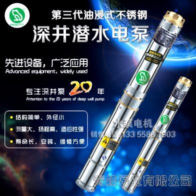 青蛙牌水泵第三代高扬程不锈钢深井泵多级潜水泵家井用抽水泵220V