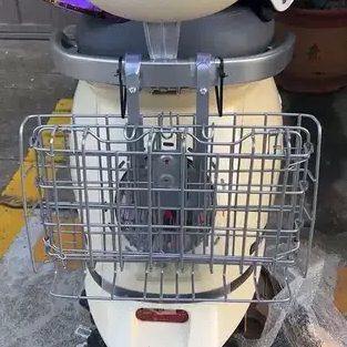 电动车后置车筐自行车前置挂篮收纳头盔雨衣放杂物可折叠防水加粗