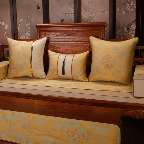 新中式红木沙发坐垫古典罗汉床乳胶防滑座垫定制实木家具太师椅垫