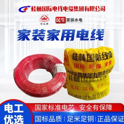 桂林国际电线电缆总厂穿山牌国标10 16平方铜芯电线单股多股入户