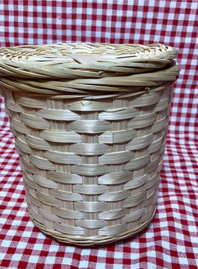 竹编制品有盖篮茶叶筐花篮水果竹篮带盖环保家用簸箕沥水鸡蛋筐