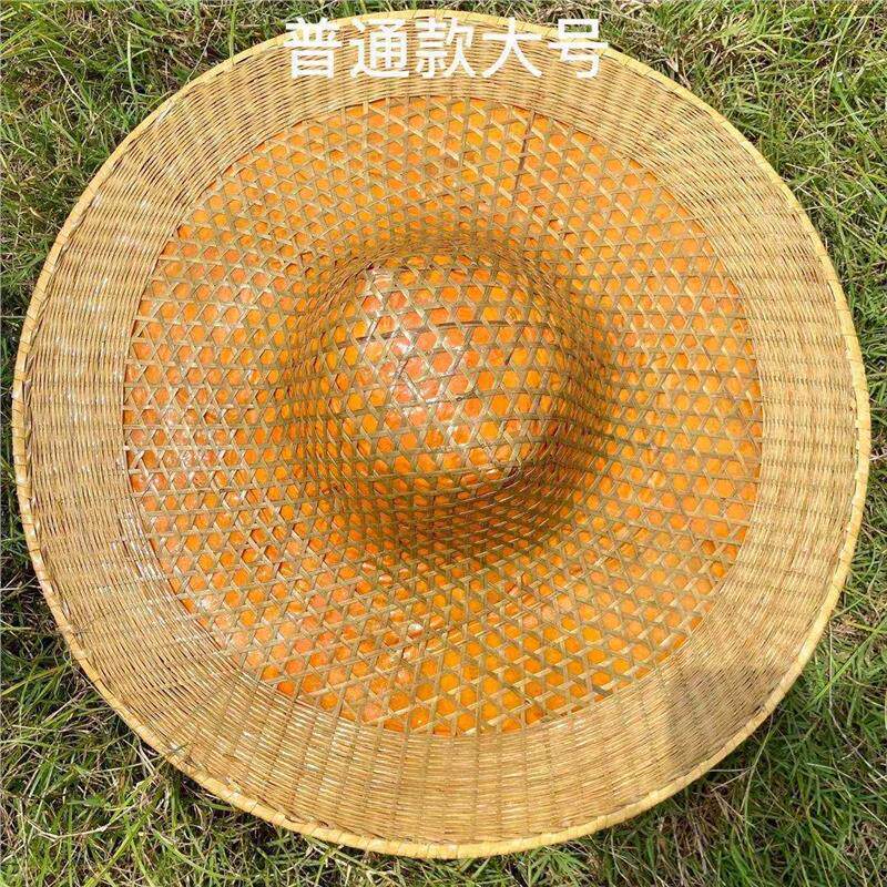 竹编制品帽子遮阳雨务农家