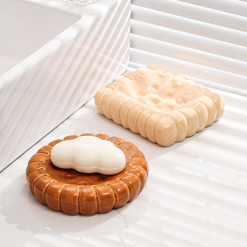 肥皂盒2025新款创意饼干肥皂盒浴室卫生间洗手台香皂盒免打孔收纳