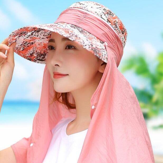 遮脸阳帽女夏天户外防风晒