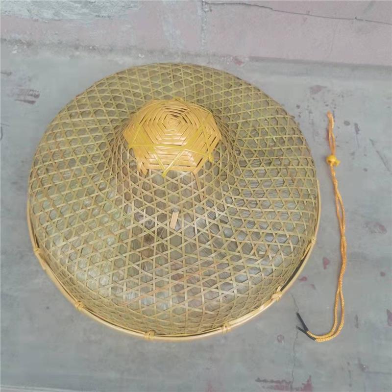 竹编帽子手工海南渔民大檐