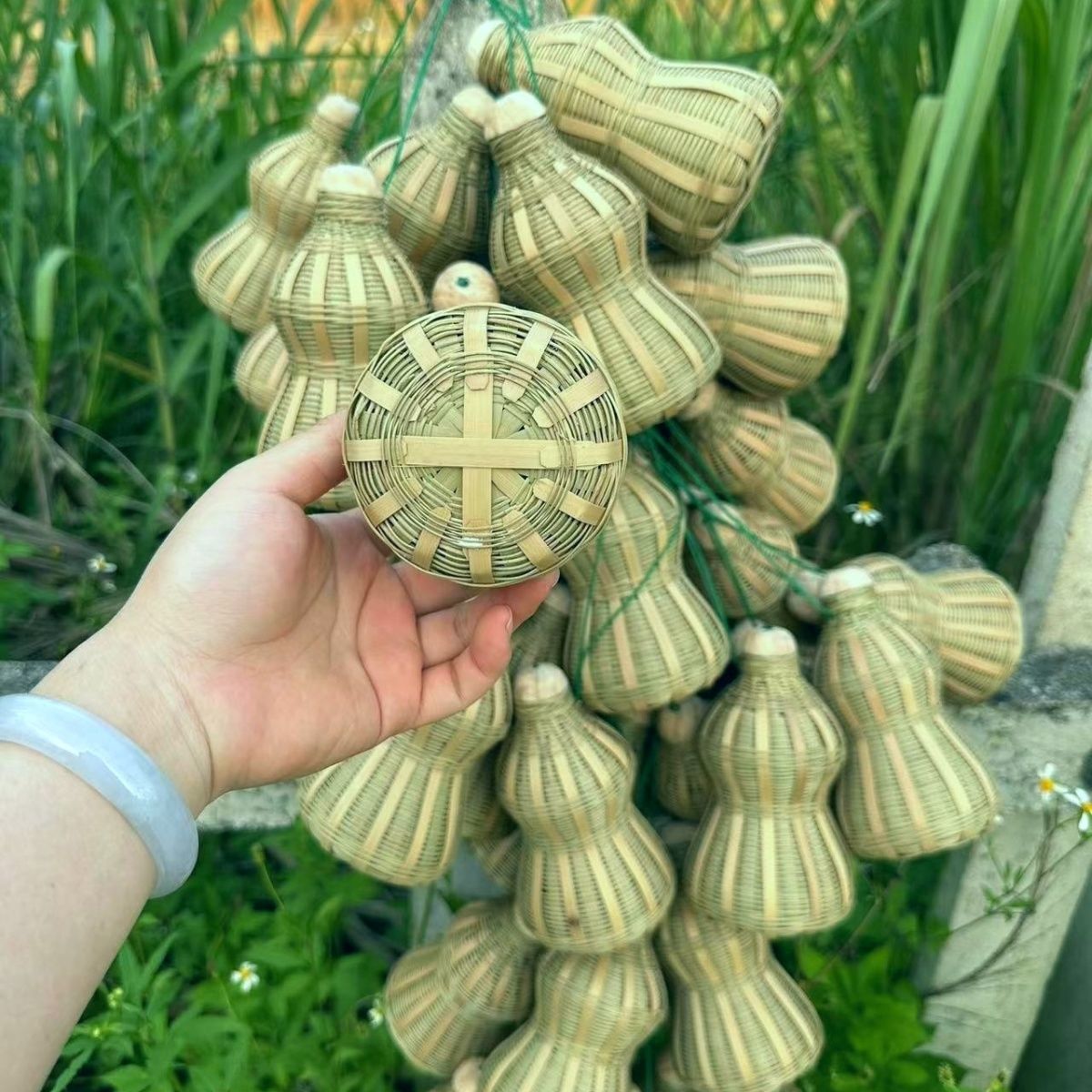 蝈笼子手工自制竹圆顶精品
