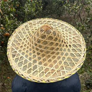 竹编斗笠夏季遮阳防晒成人老式斗笠农用手工编制农民草帽舞蹈表演