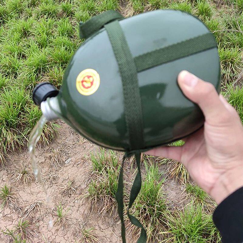 户外水壶铝背带水壶户外大容量水壶旅游学生运动水壶配发水壶迷彩