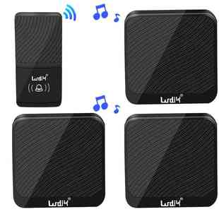 超远距无线门铃家用一对三智能数字传呼机防水免接线免打孔