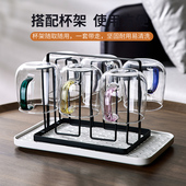 玻璃杯带把耐热简约牛奶杯ins喝水杯家用客厅泡茶杯家庭杯子套装