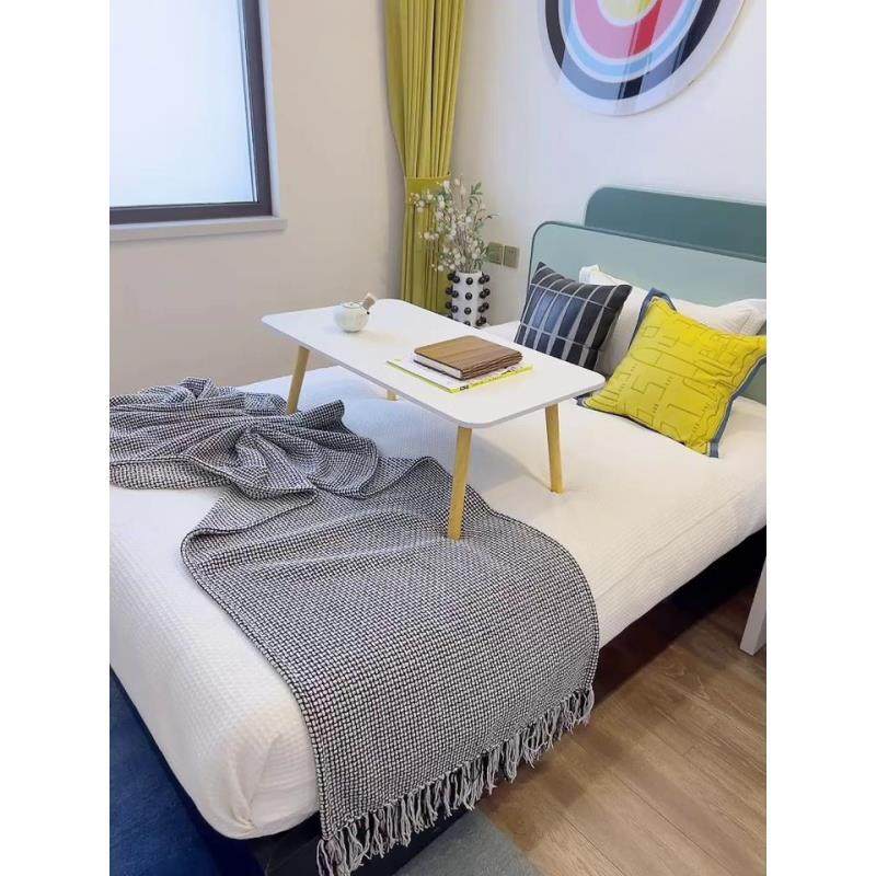 床上小桌子懒人笔记本支架实木腿电脑桌办公桌坐学生宿舍上铺写字