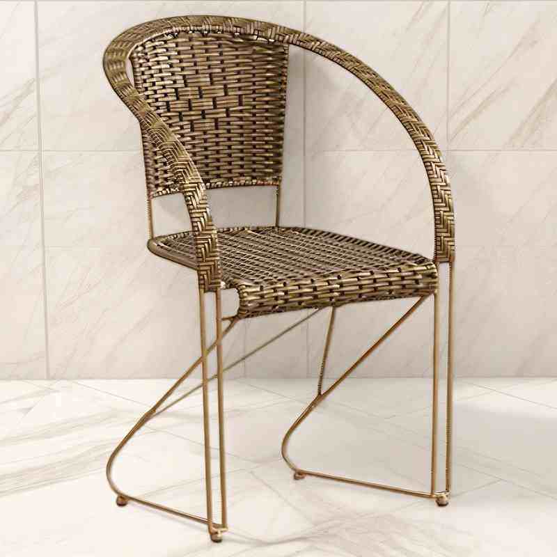 藤椅带扶手办公椅老人家用钢筋弹性透气椅子加固手工编织电脑椅子,住宅家具,阳台椅,淘宝优惠券,粉丝福利购,淘宝优惠卷