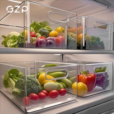 冰箱冷冻室抽屉收纳盒食物水果分装保鲜盒食品级冰柜储藏储物置物