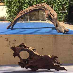 大鱼缸造景沉木60-80cm摆件大号大型精品紫柚木拱桥南美树桩晒台