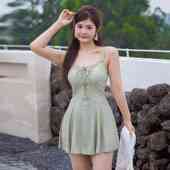 罩衫 分体泳衣女三件套大码 胖mm200斤长袖 吊带微胖女孩遮肉泡温泉