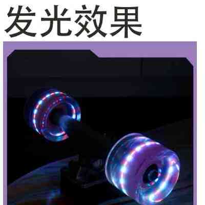 闪光轮陆冲长板轮子陆地冲浪板78A刷街PU轮