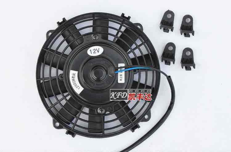 7英寸8英寸汽车空调数字风扇12V24V摩托车水箱冷却风扇改装万能高