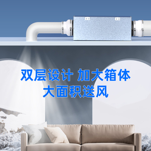 新风系统消音箱消音管中央新风机消音消声管器管道消音降噪静压箱