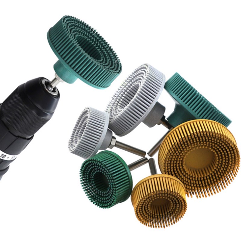 电钻圆盘刷 金刚砂橡胶磨料刷 去毛刺抛光打磨刷子2寸 3寸