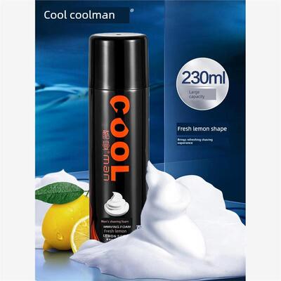 正品剃须泡沫230g男士酷曼2瓶装刮胡刀泡沫须膏须泡剃须啫喱软