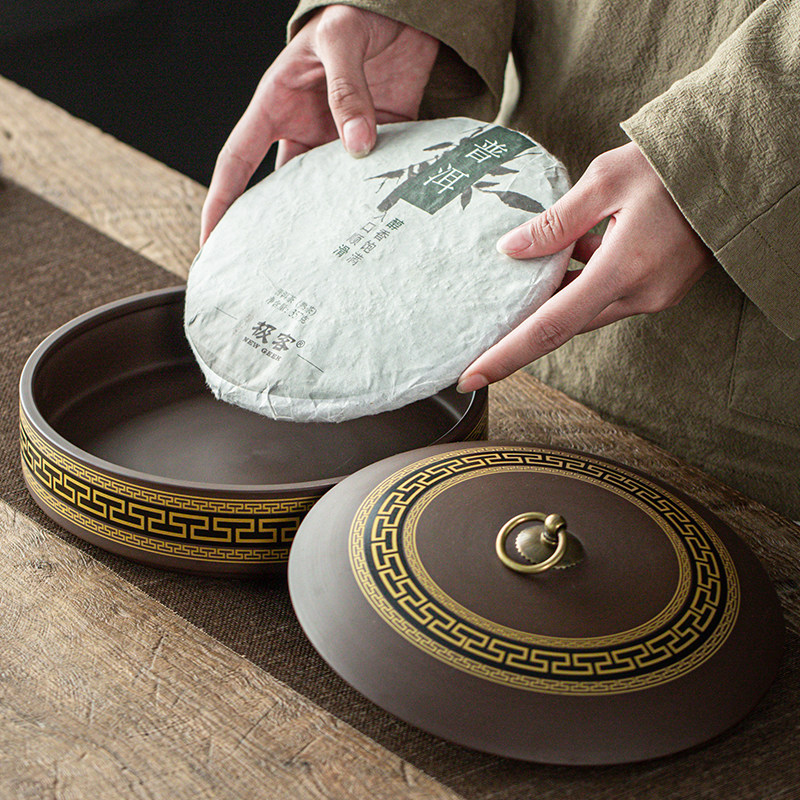 高端普洱茶饼包装盒福鼎白茶空盒紫砂茶叶罐357g茶饼收纳礼盒定制