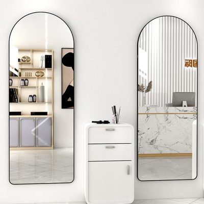 简约理发店镜台发廊专用网红壁挂式潮落地单面美发店烫染剪发镜子