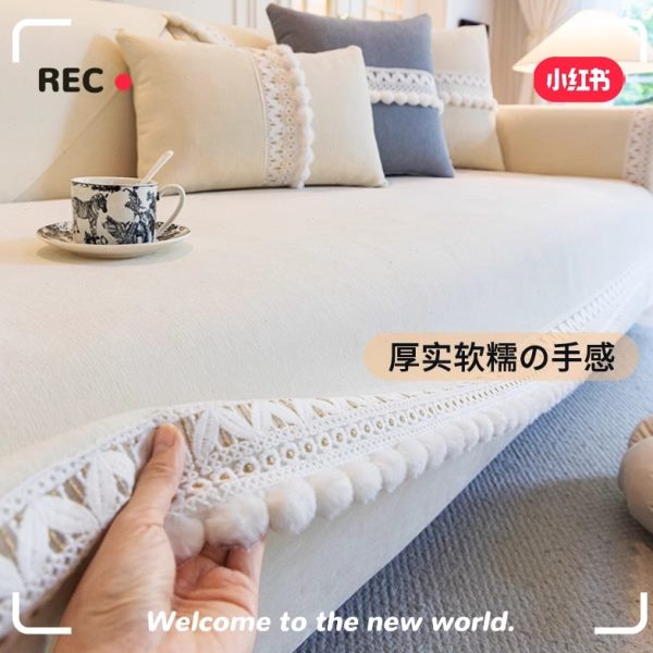 轻奢感欧式高级沙发垫全包垫子套罩防滑实木沙发流行四季通用新款