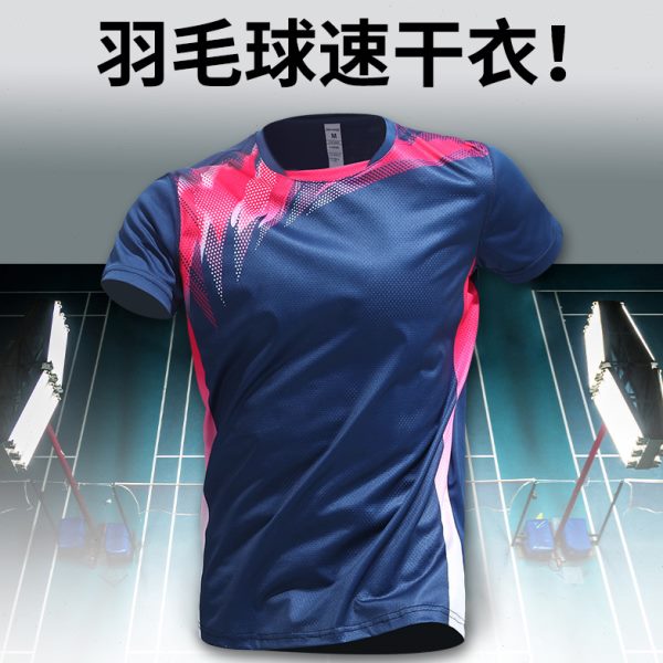 羽毛球服男夏季运动t恤冰丝短袖网球速干衣装备乒乓球服女款球衣
