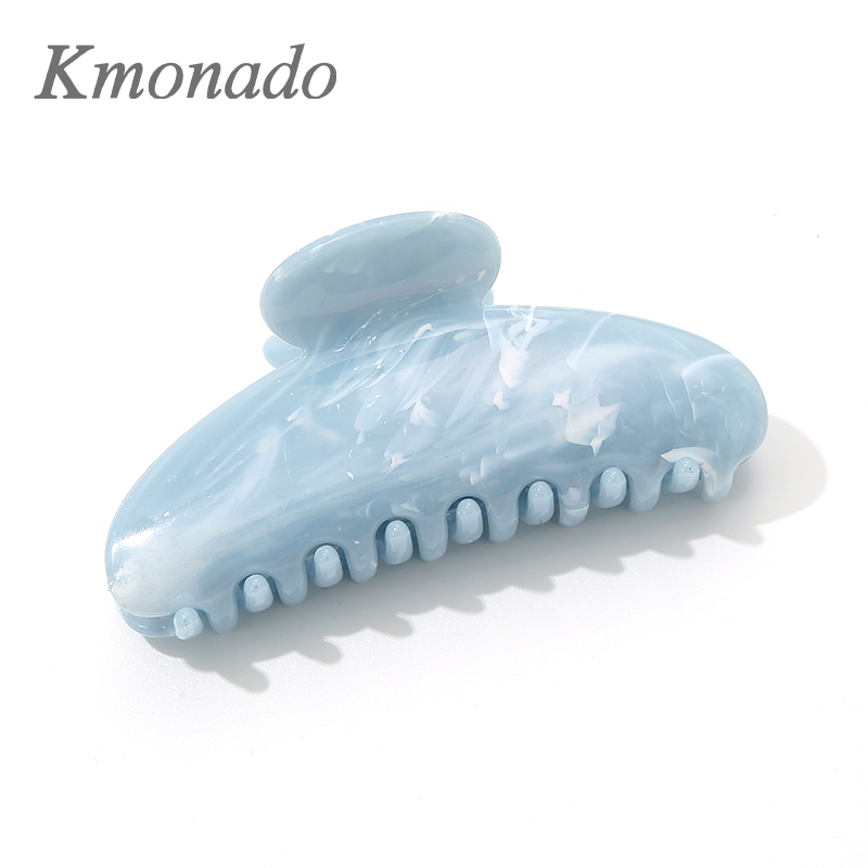 Kmonado韩系甜美少女气质纯色抓夹后脑勺盘发夹鲨鱼夹头饰发饰