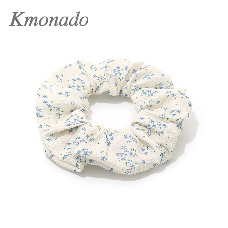 Kmonado简约百搭新款碎花大肠发圈网红气质头绳橡皮筋马尾头饰