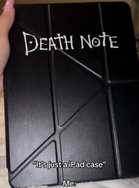 死亡笔记iPad三折带笔槽保护壳