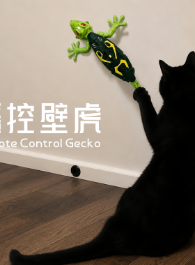 遥控四驱吸附爬墙蜥蜴逗猫玩具