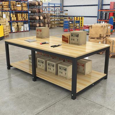 工作台双层快递打包台车间包装台工厂流水线操作检验台裁剪桌实验