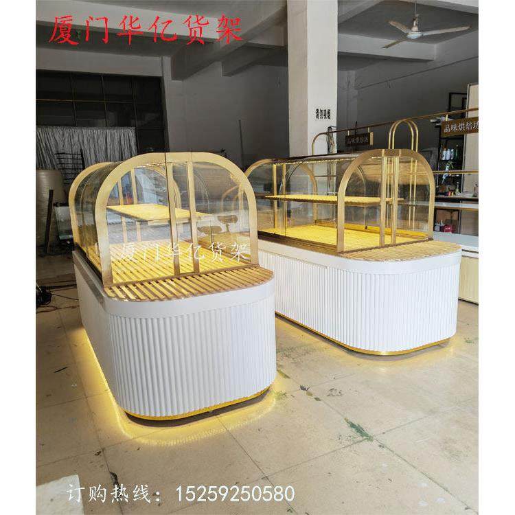 面包柜面包展示柜烘焙店边柜中岛柜商用玻璃糕点蛋糕店货架模型柜