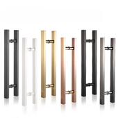 玻璃门把手定制不锈钢门把手滑动门把手大门把手门黑色配件