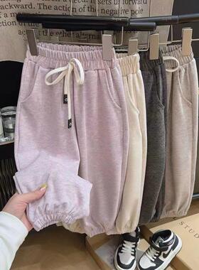 软糯儿童裤子糯米亲肤春秋冬男女儿童宝宝休闲百搭校园长裤溜溜裤