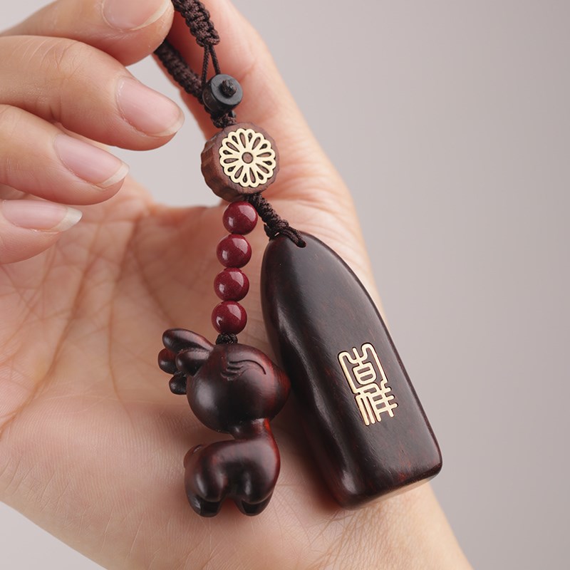 平安吉祥小鹿汽车钥匙挂件钥匙扣男女款式一路平安