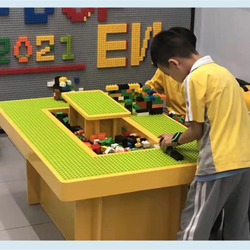 儿童多功能木制积木桌子玩具台大号商用太空玩具沙桌游戏桌大尺寸