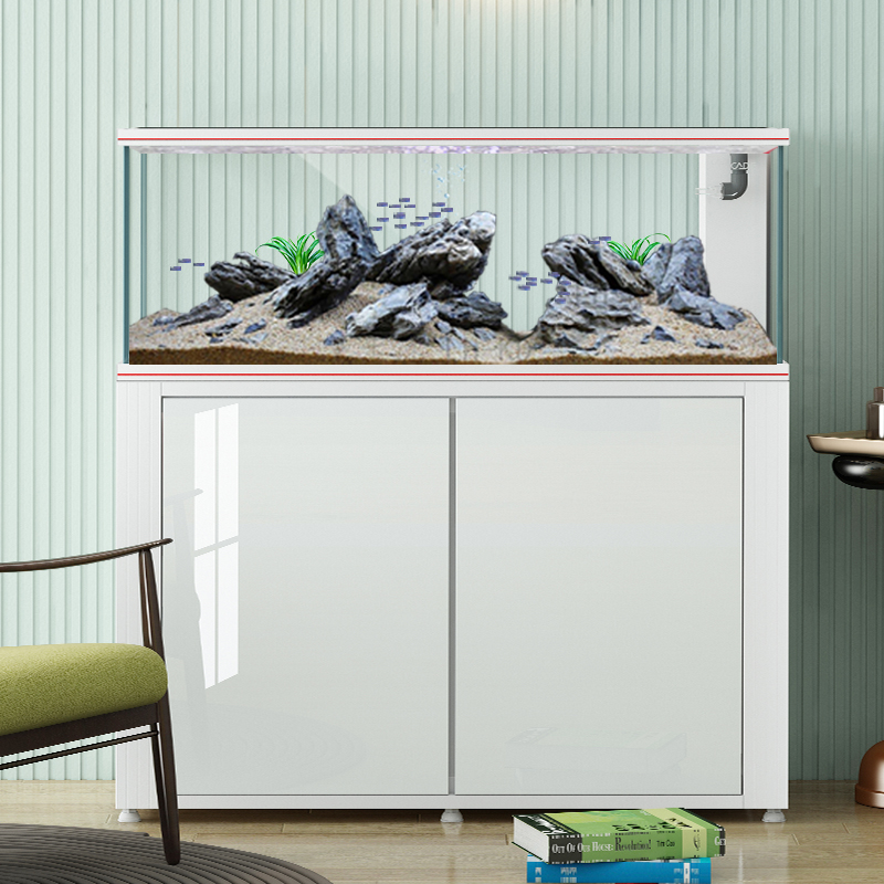 彩鲽彩蝶2023秋季新款鱼缸超白玻璃水族箱底滤套缸金鱼兰寿缸矮缸