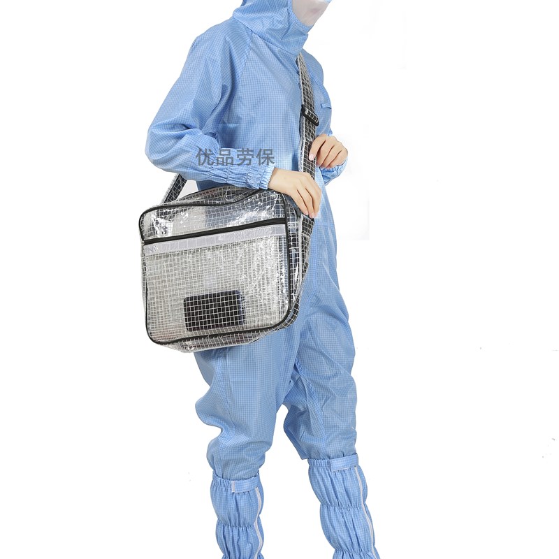 百级网格无尘服连体净化服全身男女蓝色防尘衣食品厂防静电工作服