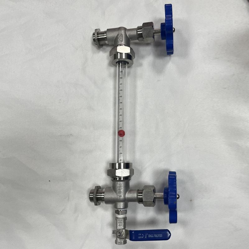 有机玻璃管式液位计消防水池刻度显示水位油亚克力直排污开关就地
