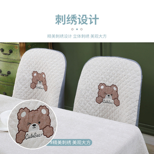 2023通用座椅家用万能餐桌椅靠背保护套凳子套罩 弧形椅子套罩新款