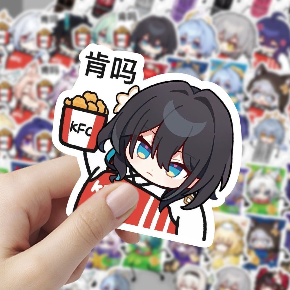 180张Q版星铁零食搞怪角色图贴纸卡通游戏周边贴画手机手账贴纸