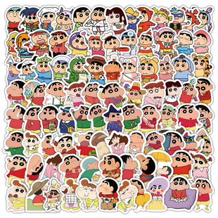 960张蜡笔小新贴纸野原新之助美冴广志卡通动画周边可爱图案贴画