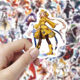 爆款坎公骑冠剑女角色立绘贴纸卡通二次元手机手账装饰贴画防水
